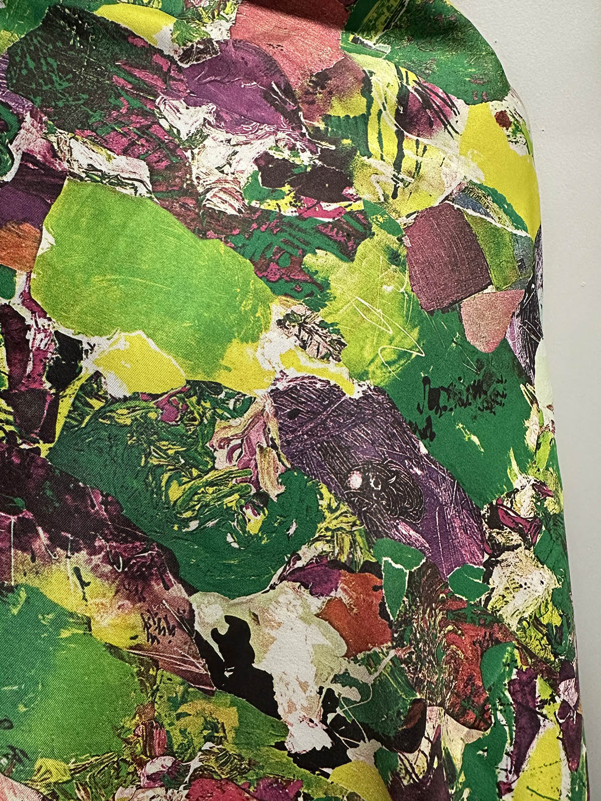 2 Yards Vintage Silk Twill Collage Print - L'Etoffe Fabrics LLC