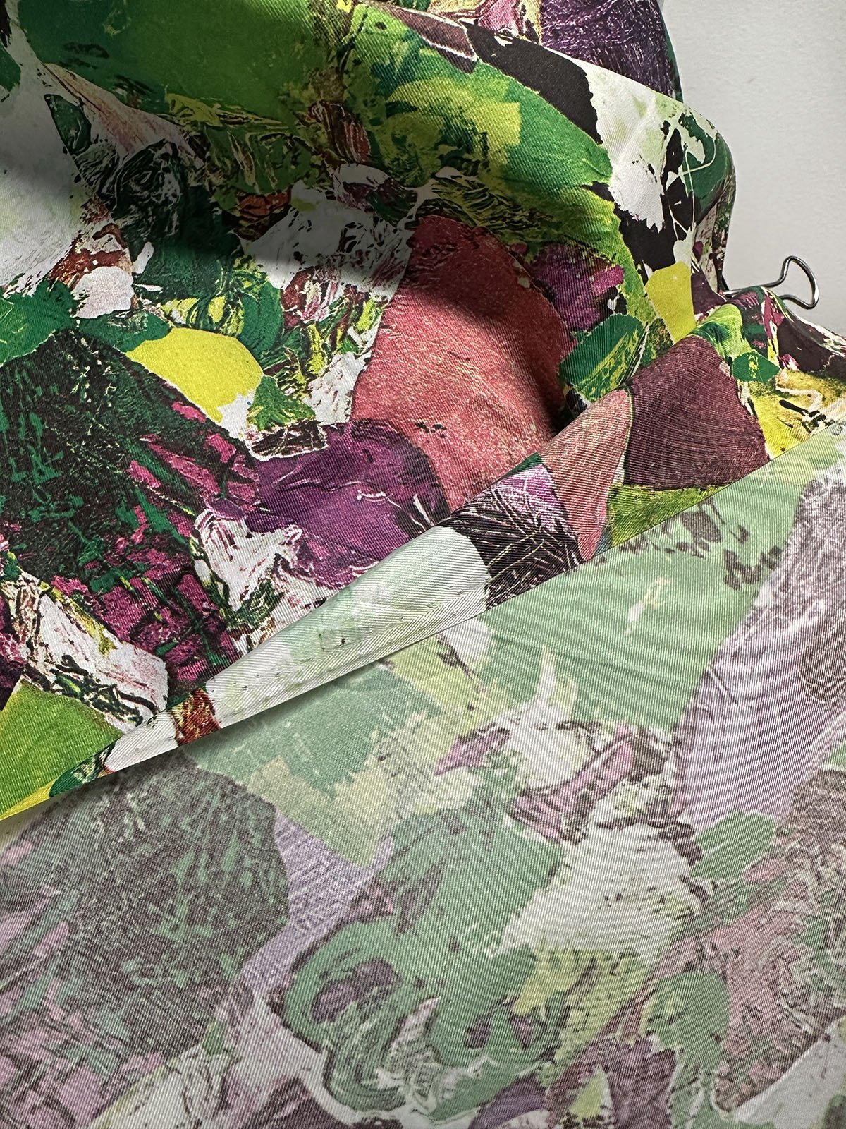 2 Yards Vintage Silk Twill Collage Print - L'Etoffe Fabrics LLC