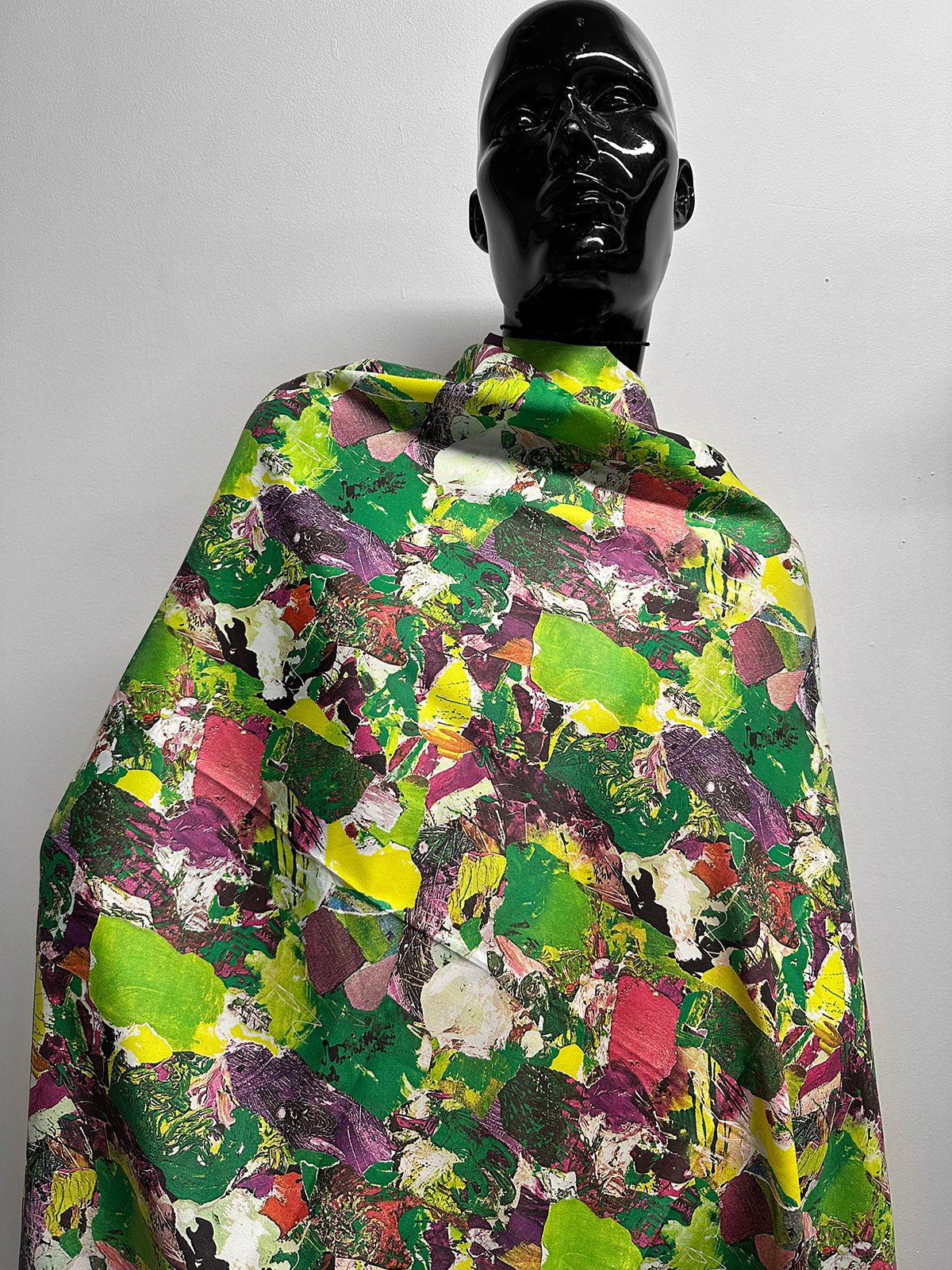 2 Yards Vintage Silk Twill Collage Print - L'Etoffe Fabrics LLC