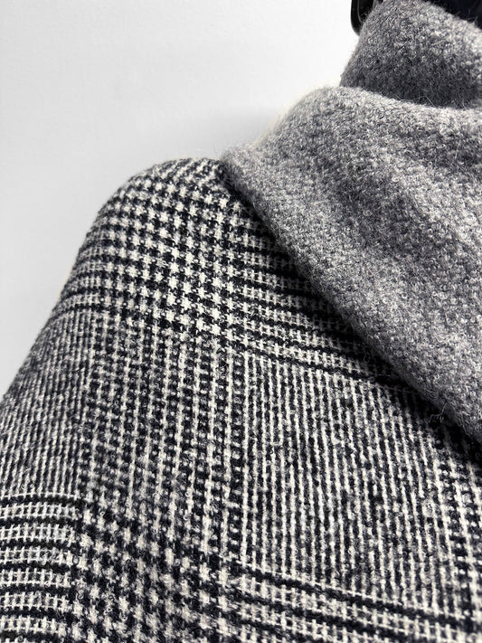 3 1/4 Yards Italian Super Soft Double Double Faced Check - L'Etoffe Fabrics LLC