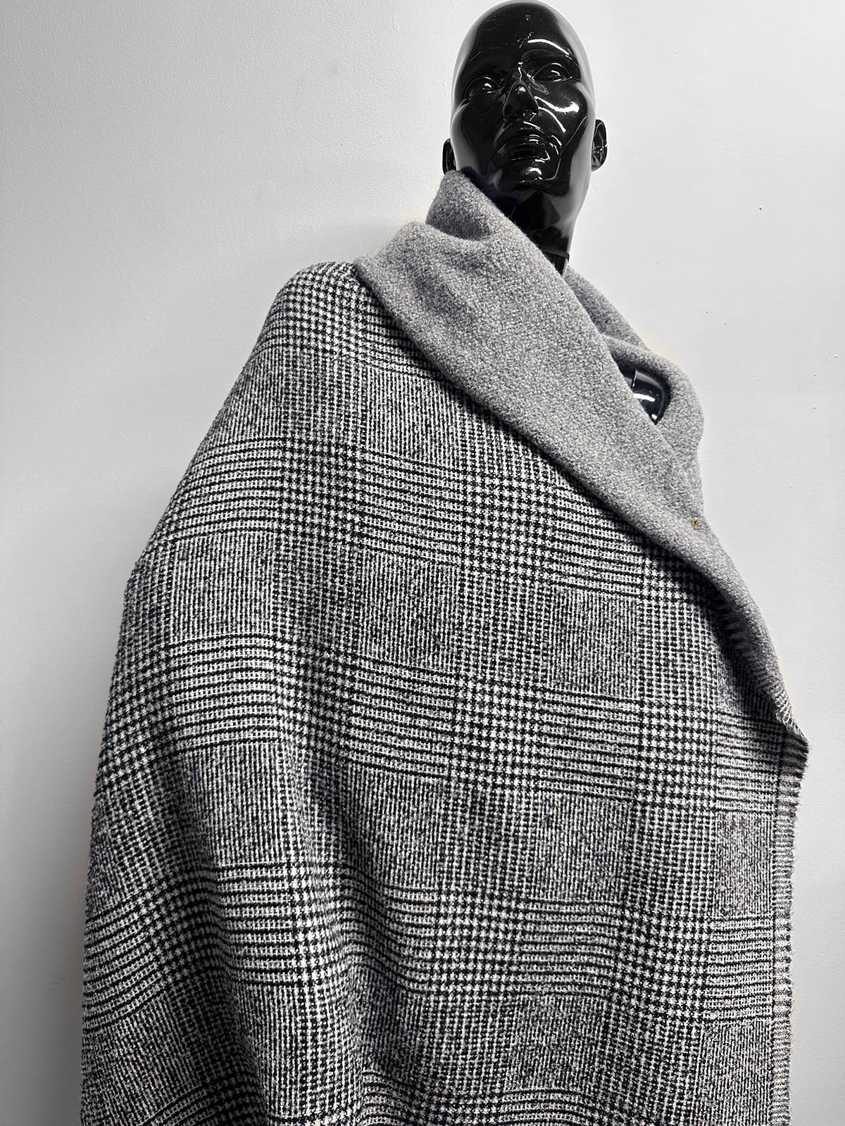 3 1/4 Yards Italian Super Soft Double Double Faced Check - L'Etoffe Fabrics LLC