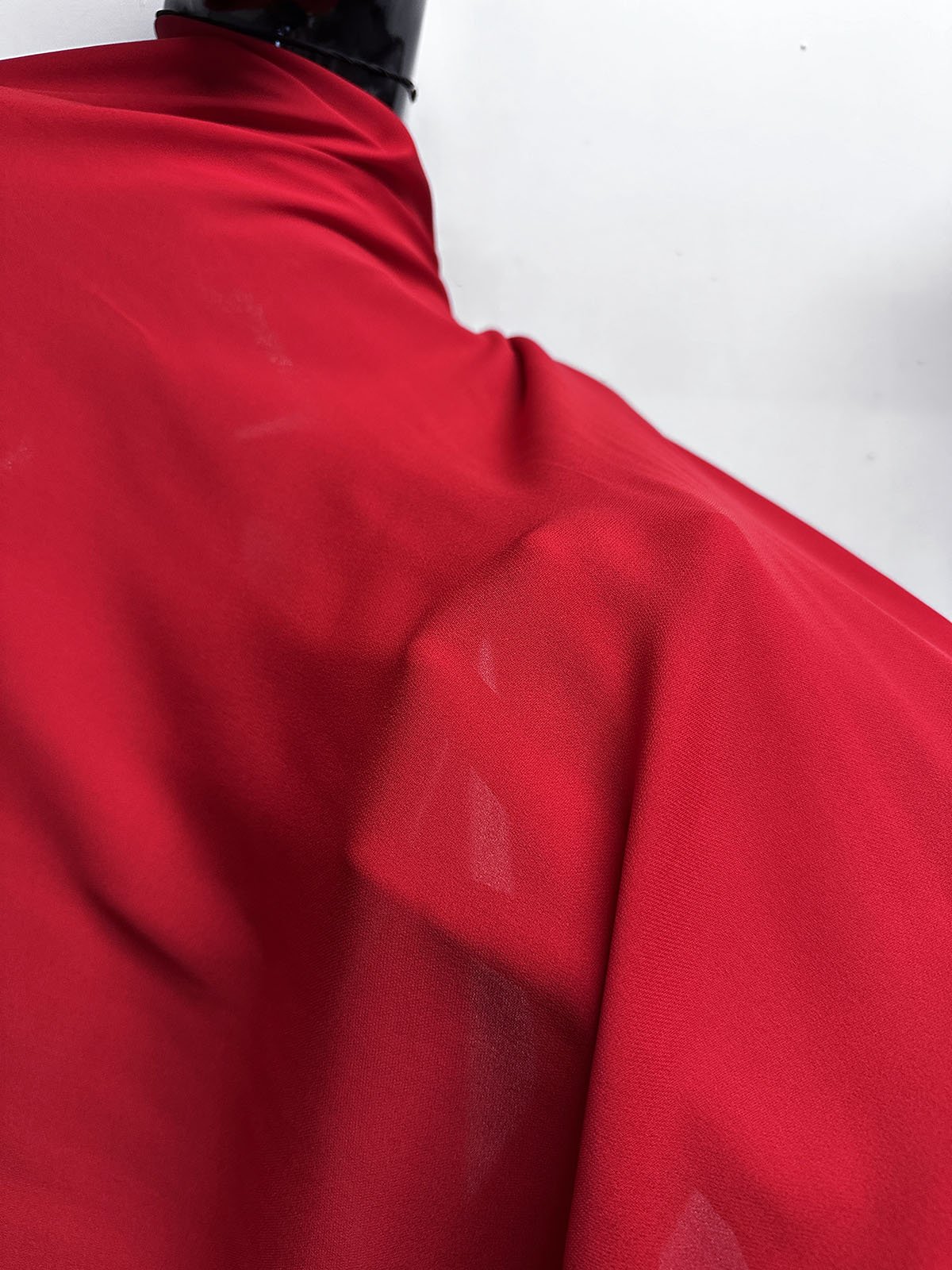 3 3/4 Yard Double Georgette Silk Crepe Ruby Red - L'Etoffe Fabrics LLC