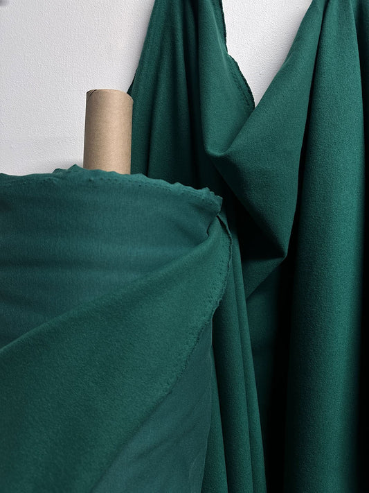 3 Yards Emerald Green Soft Sweatshirt Fleece - L'Etoffe Fabrics LLC
