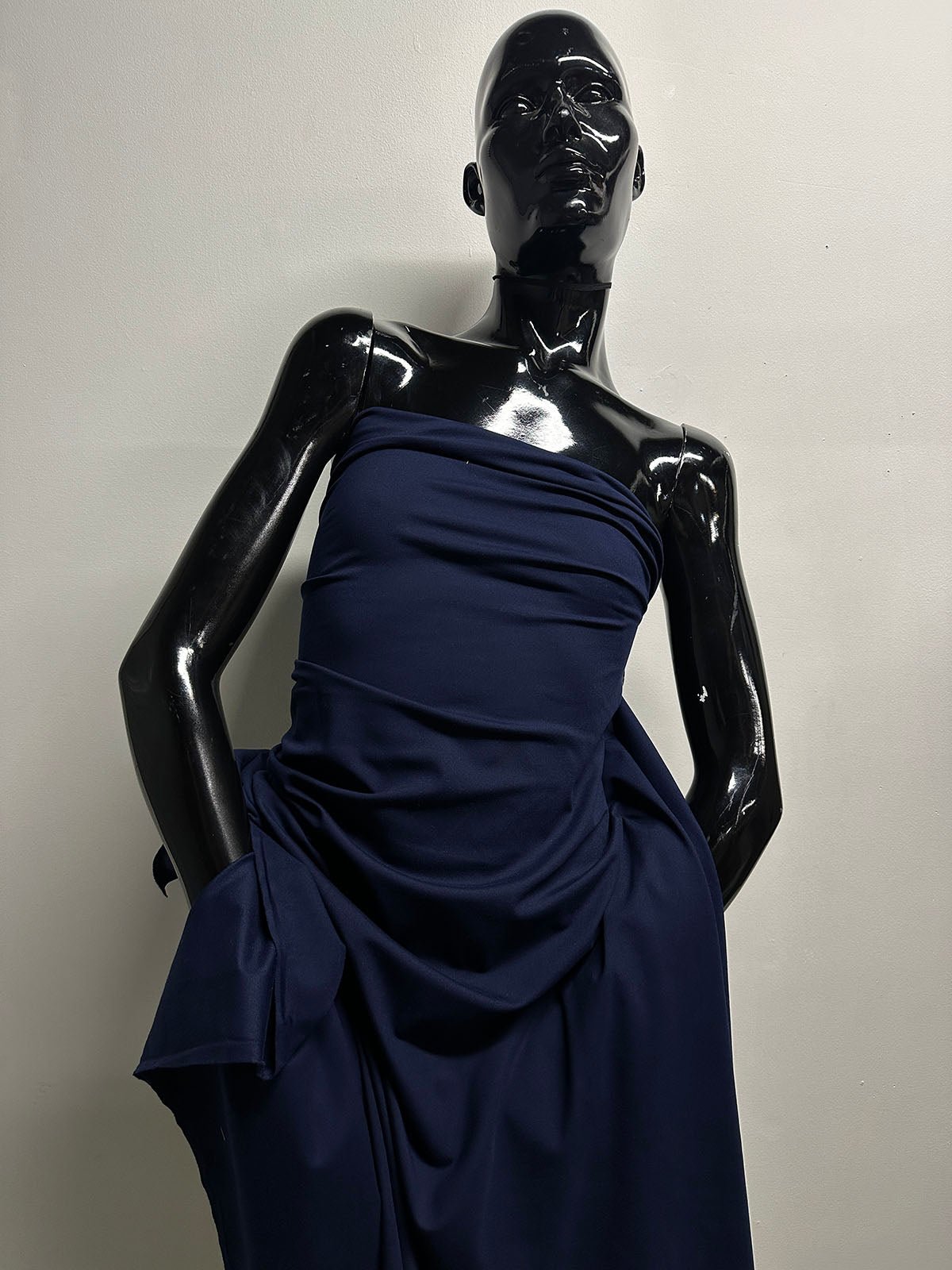 3 Yards Perfect Navy Soft 4 Way Spandex - L'Etoffe Fabrics LLC