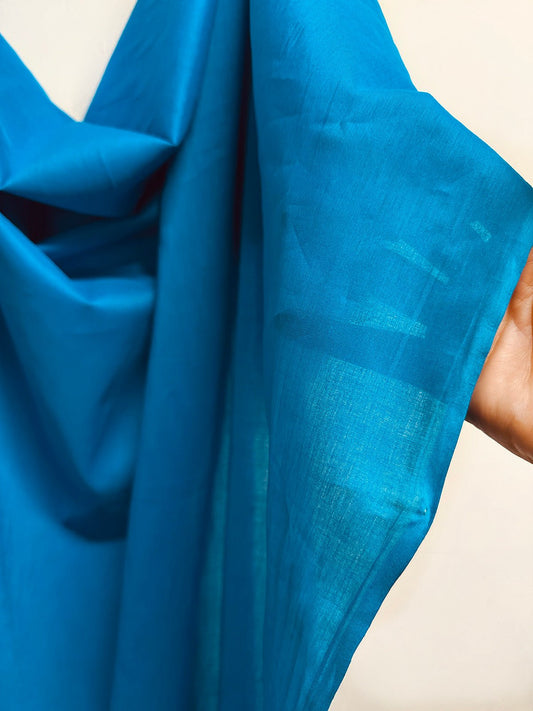 5 Yards Bright Blue Sky Blue Cotton Voile - L'Etoffe Fabrics LLC
