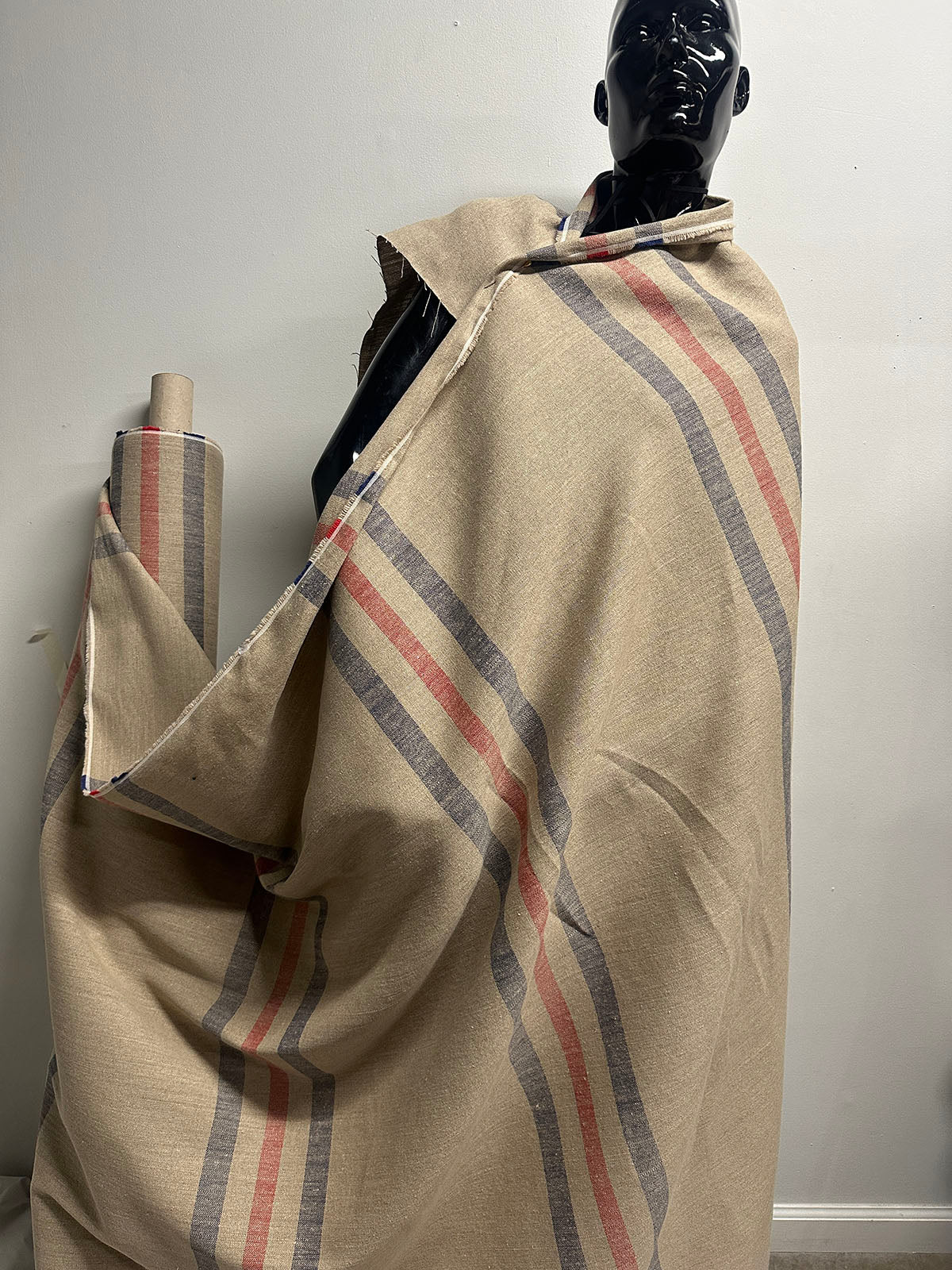 Italian Flax Striped Linen Canvas