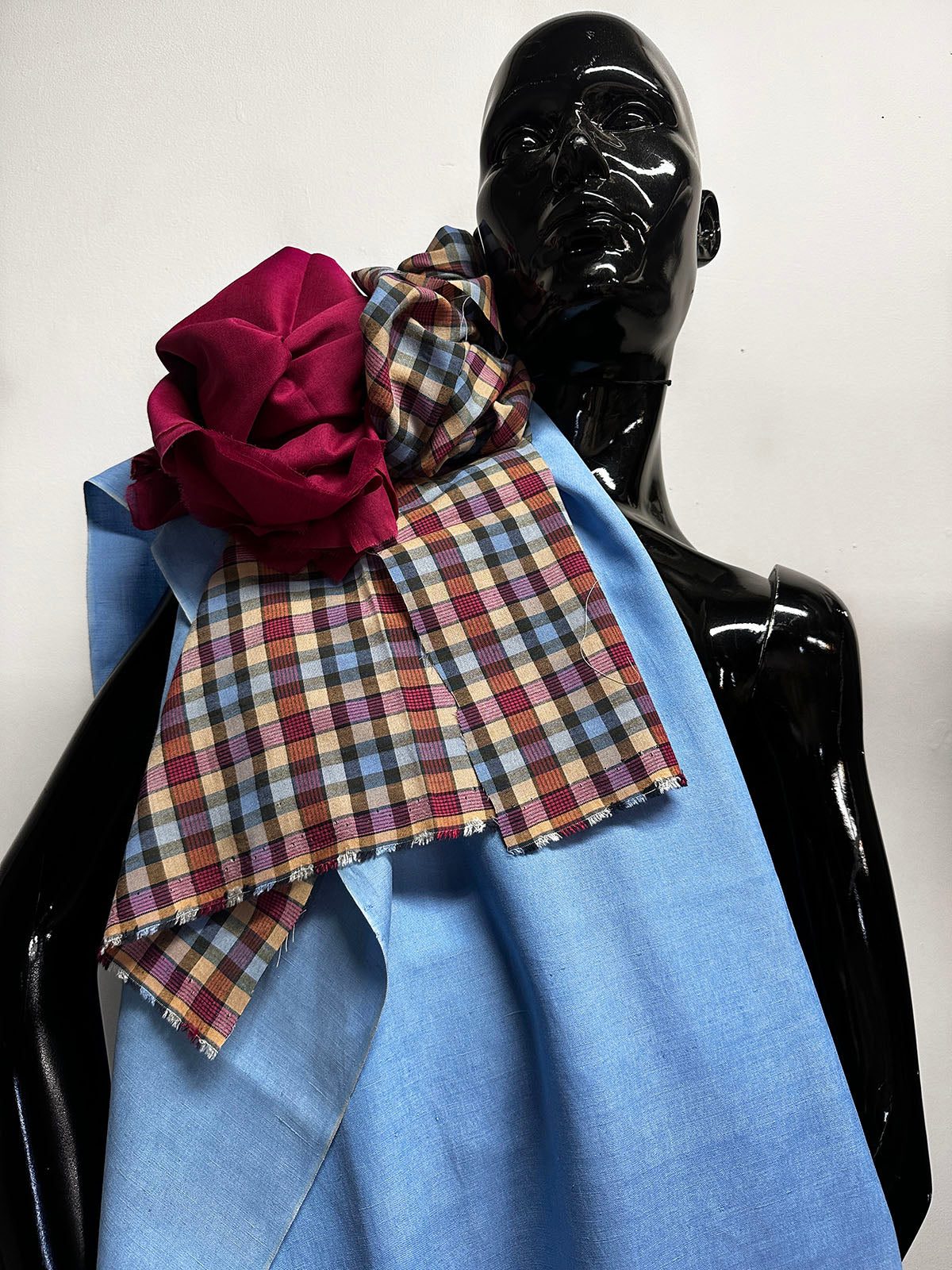 Blue Silk Madras Berry Voile Bundle