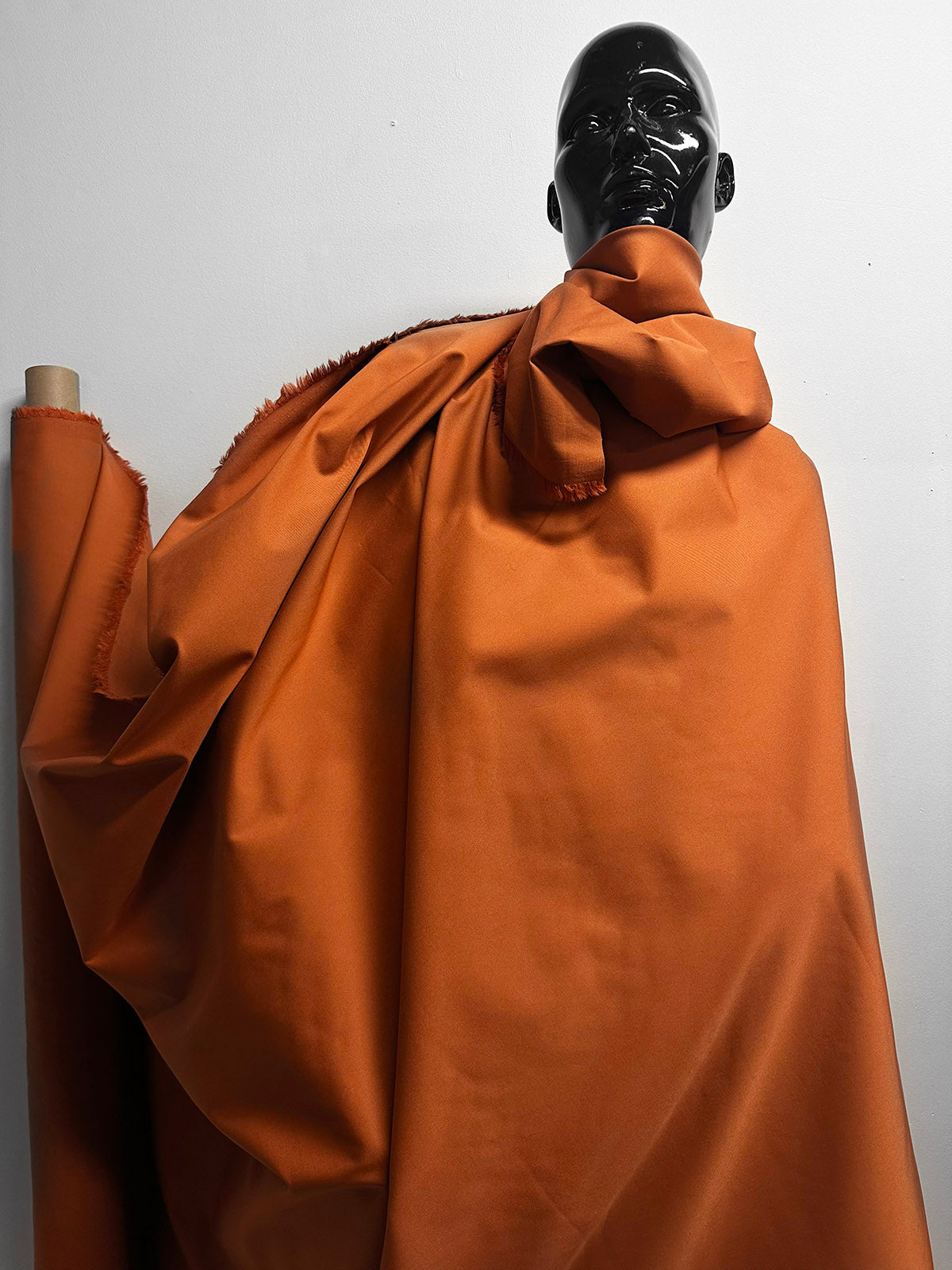Italian Designer Cotton Twill in Burnt Orange
