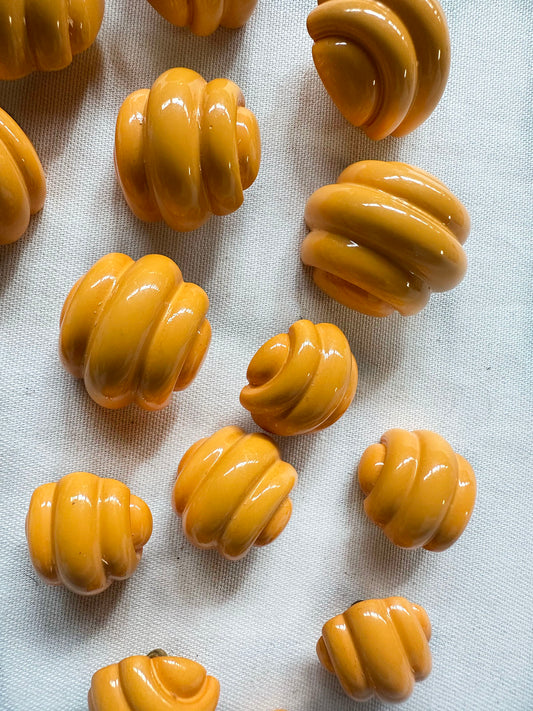 Vintage Italian Marigold Glossy Futurist