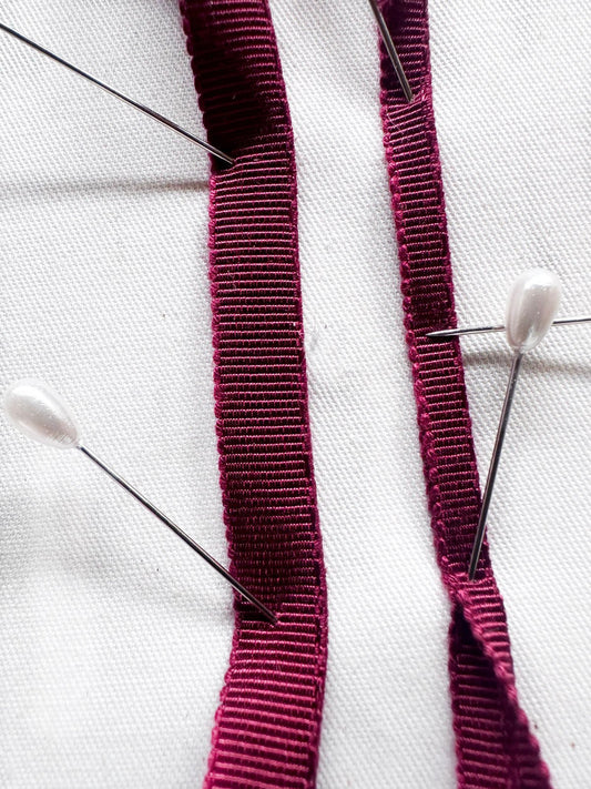 Burgundy Rayon Petersham Binder - L'Etoffe Fabrics LLC