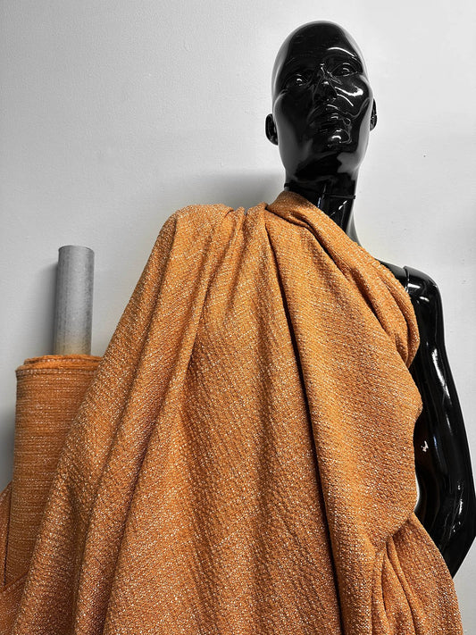 Burnt Orange Soft Textured Cotton - L'Etoffe Fabrics LLC