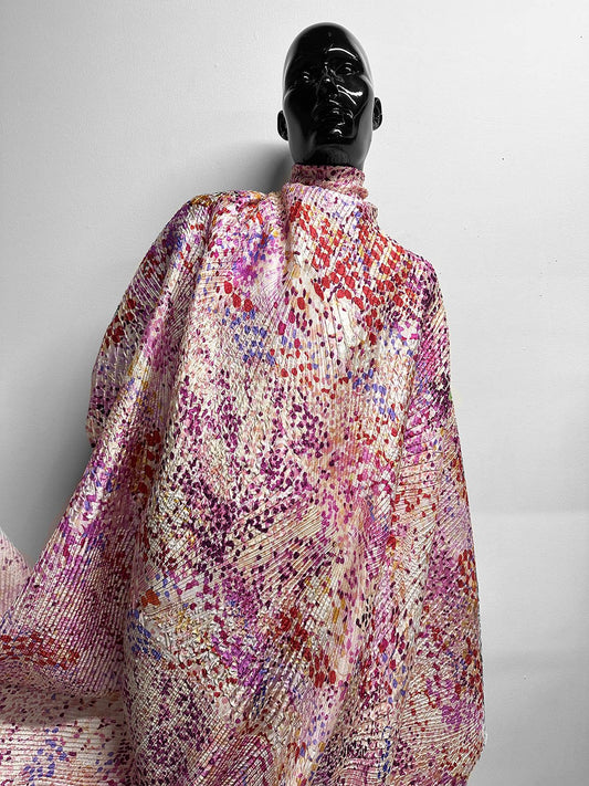 Carlo Pozzi Pleated Silk Jacquard - Designer Surplus - L'Etoffe Fabrics LLC