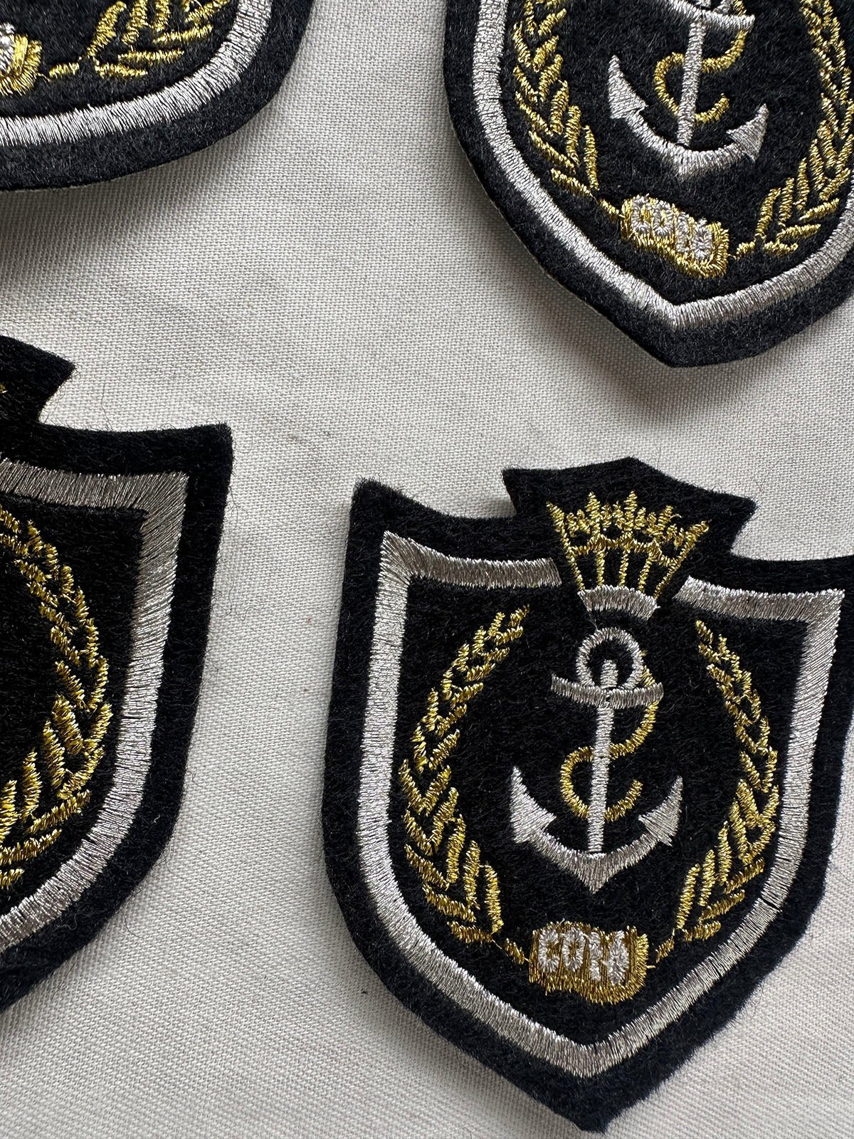 Classic Nautical Black Gold Silver - L'Etoffe Fabrics LLC