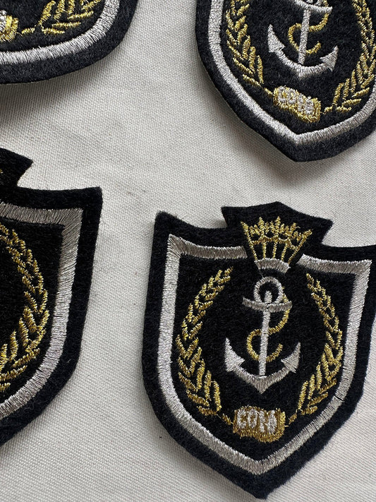 Classic Nautical Black Gold Silver - L'Etoffe Fabrics LLC
