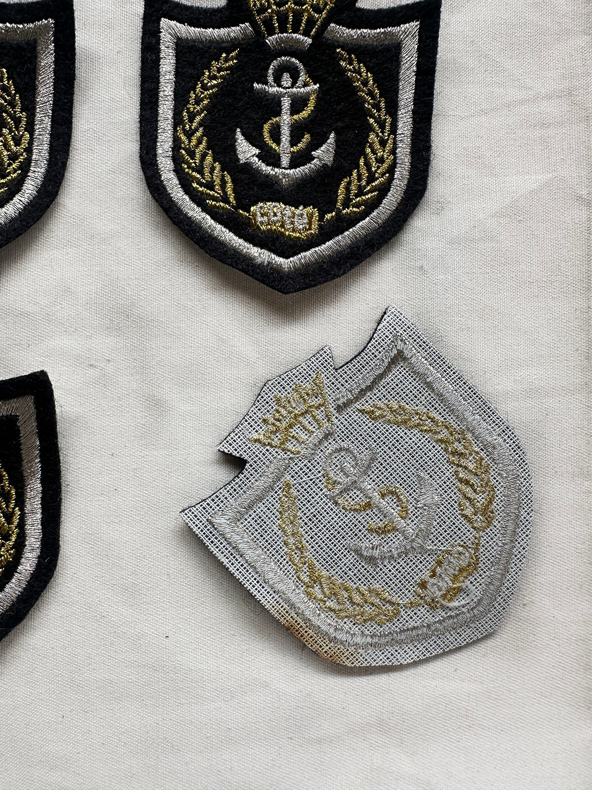 Classic Nautical Black Gold Silver - L'Etoffe Fabrics LLC