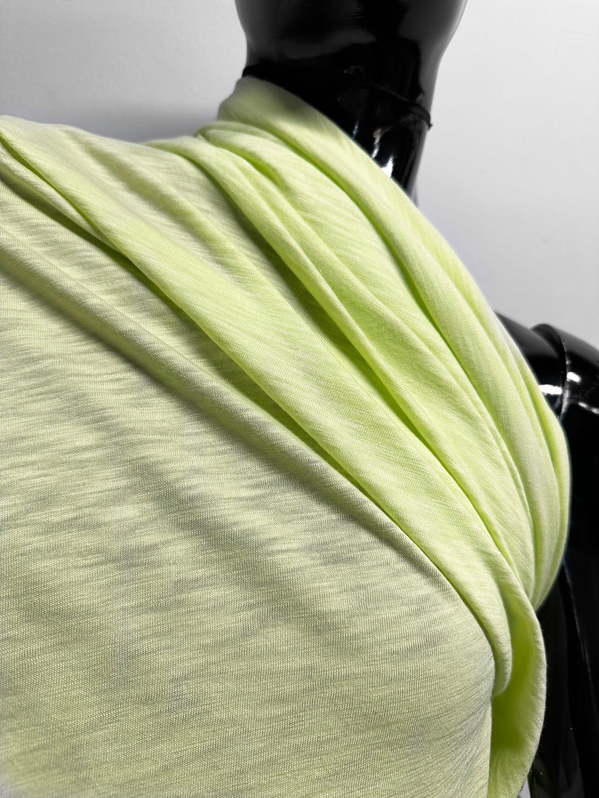 Cotton Modal Slub Jersey in Lime Ice - L'Etoffe Fabrics LLC