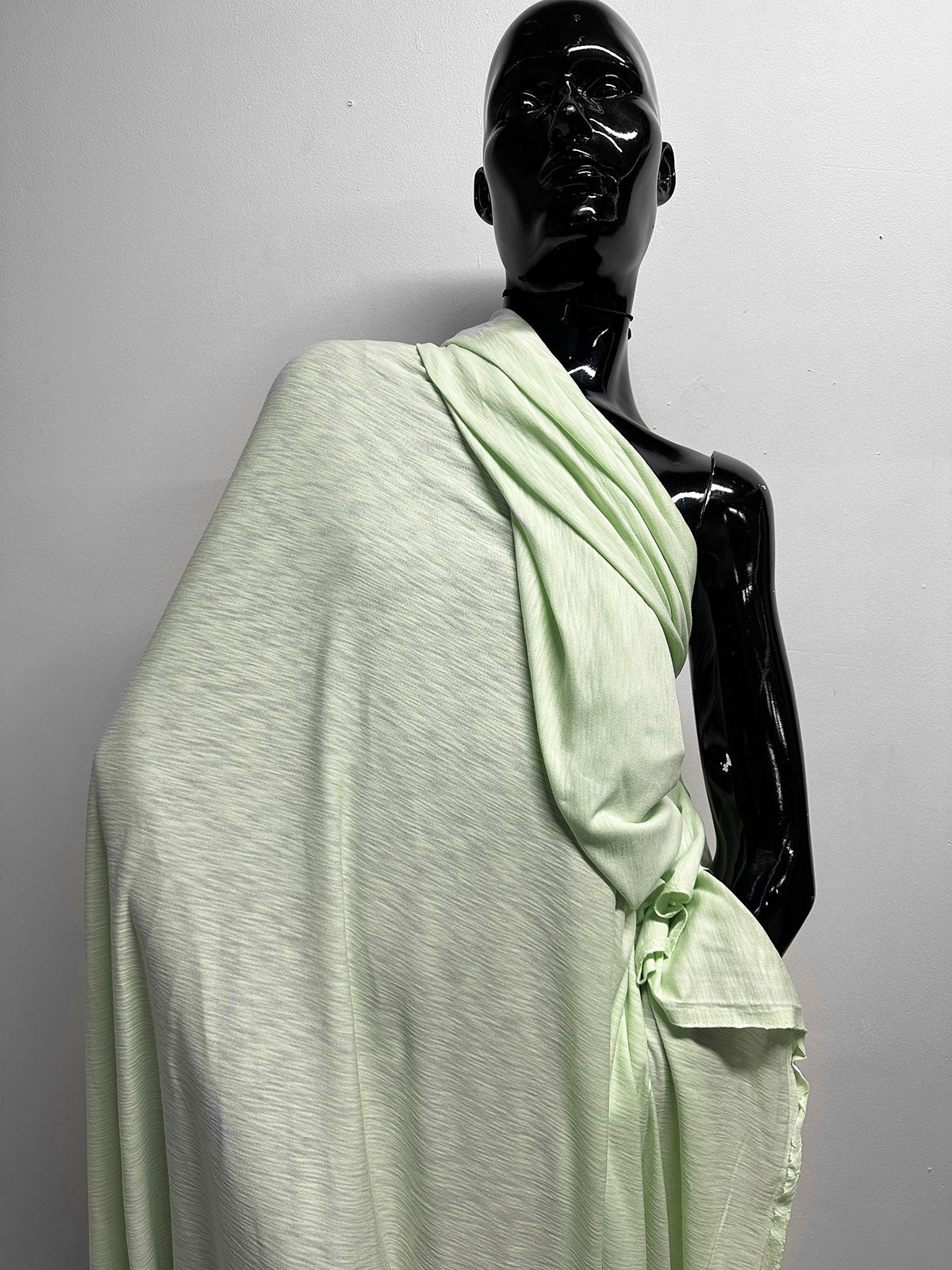 Cotton Modal Slub Tee Jersey in Mint - L'Etoffe Fabrics LLC