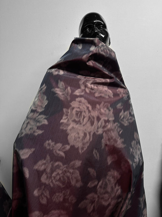 Deadstock Damask Iridescent Floral Taffeta - L'Etoffe Fabrics LLC
