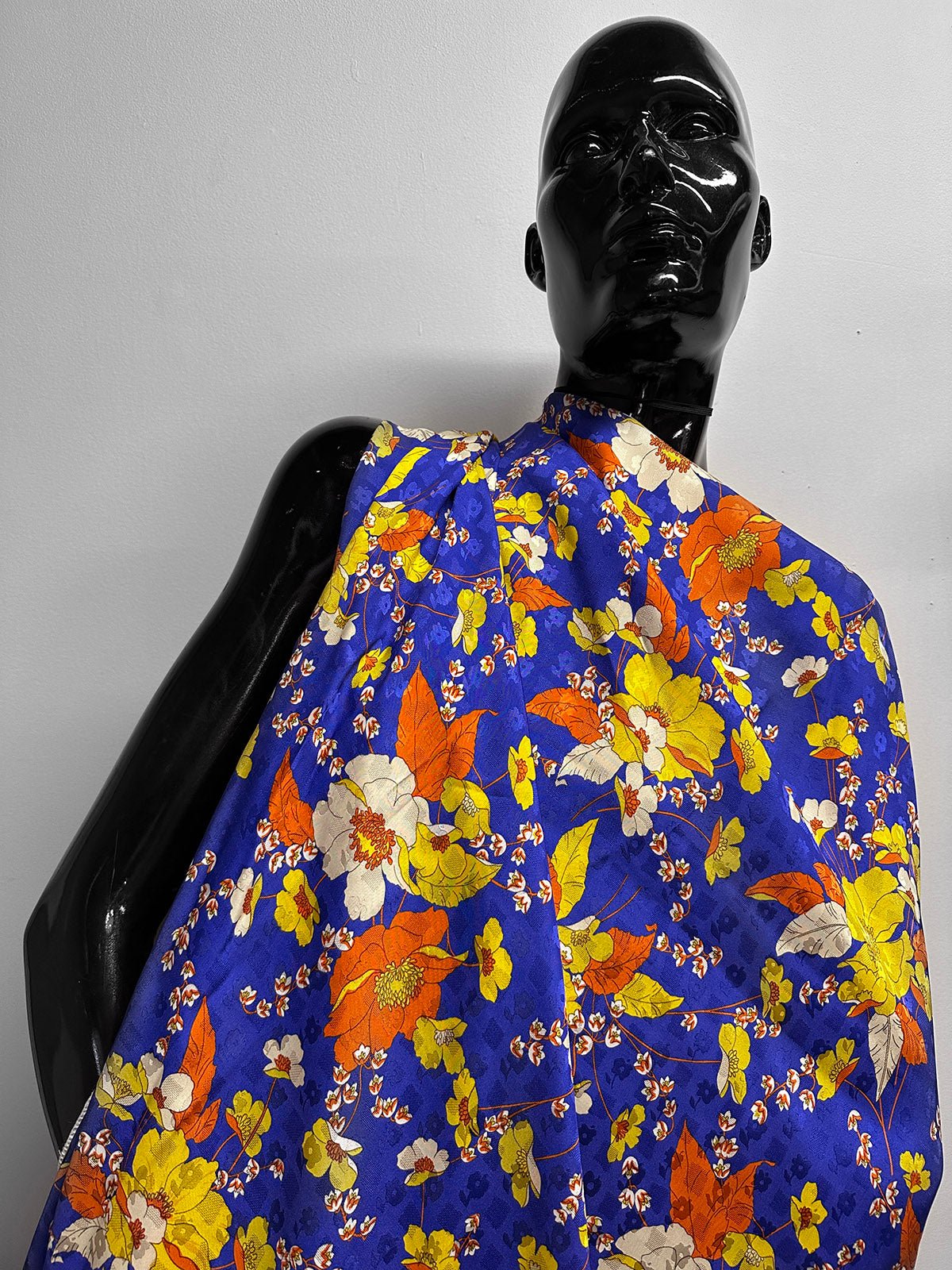 Decadent Floral Jacquard Sateen Rayon Dress Weight - L'Etoffe Fabrics LLC