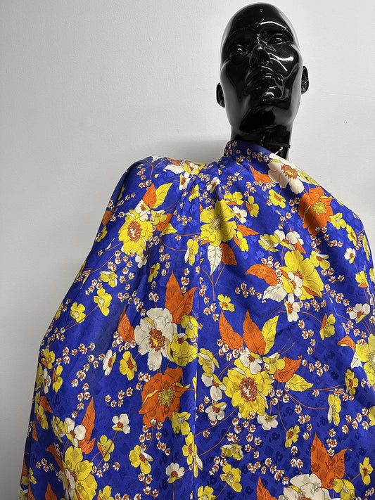 Decadent Floral Jacquard Sateen Rayon Dress Weight - L'Etoffe Fabrics LLC