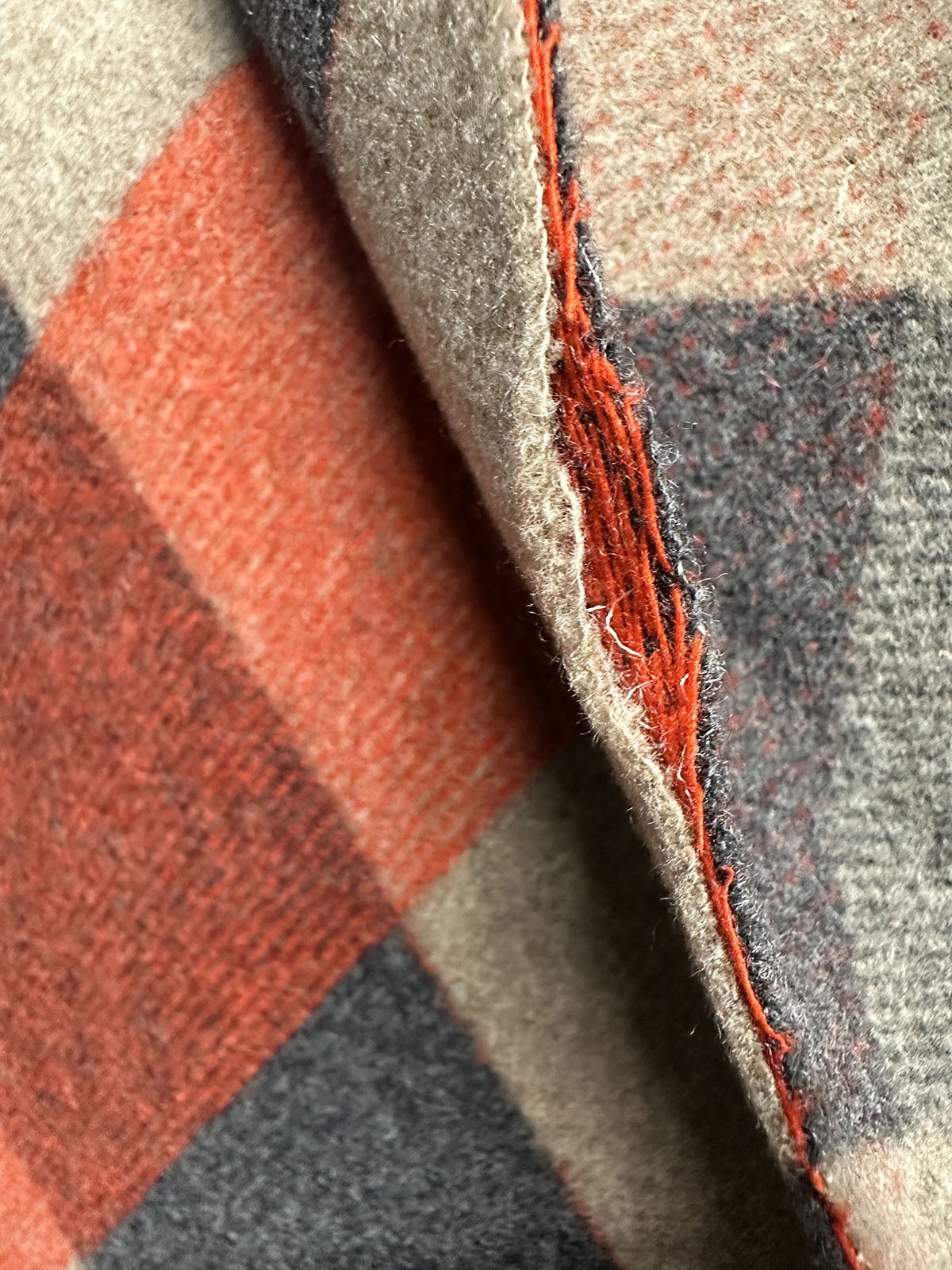 Diagonal Striped Double Layer Wool Coating - L'Etoffe Fabrics LLC