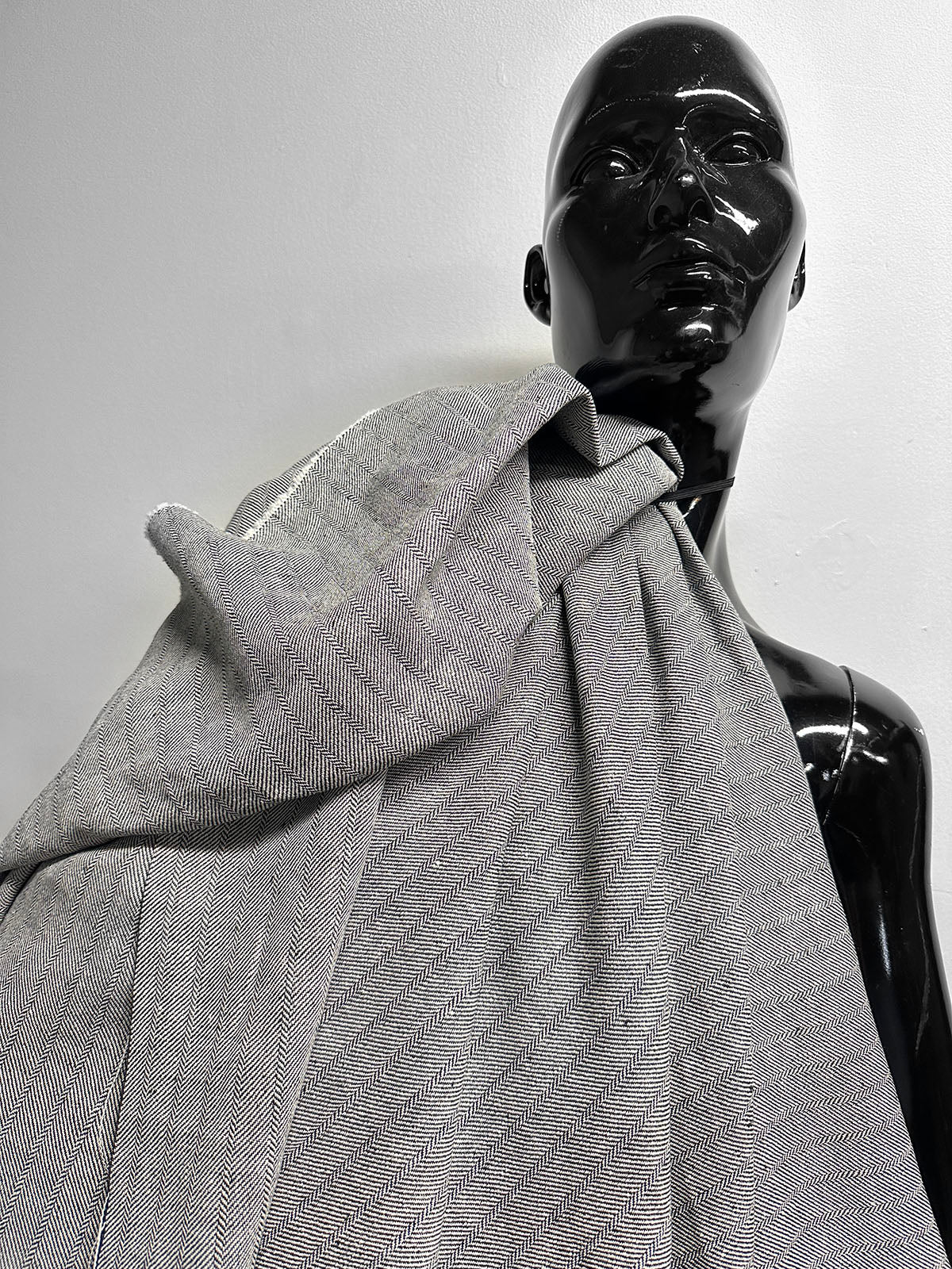 Draping Linen Modern Herringbone - L'Etoffe Fabrics LLC
