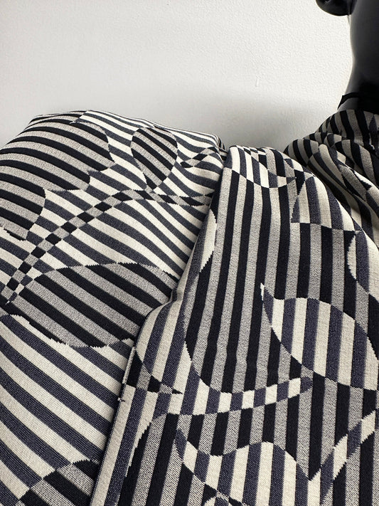Graphic Double Weave Floral Suiting - L'Etoffe Fabrics LLC