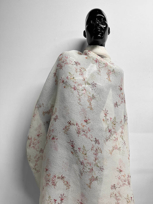 Hammered Silk Organza Wispy Wildflower - L'Etoffe Fabrics LLC