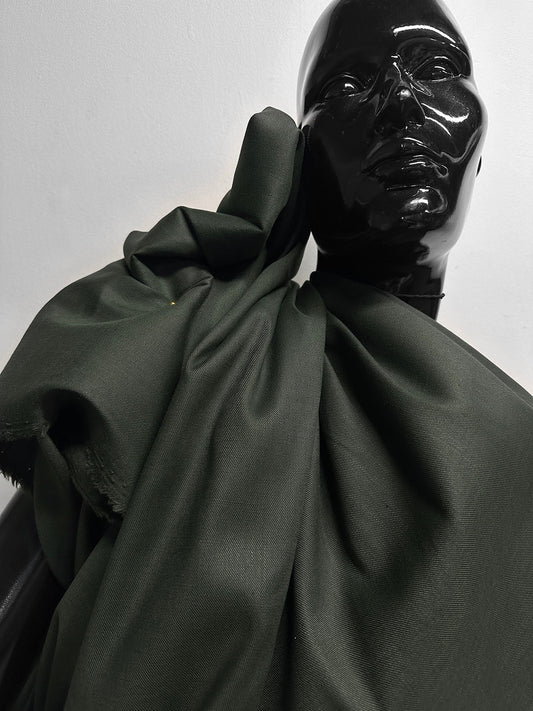 Hunter Green Linen Cotton Twill - L'Etoffe Fabrics LLC