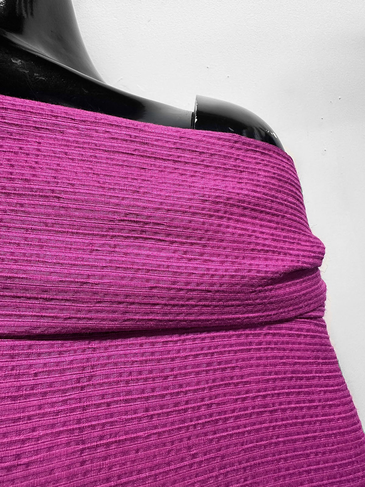 Italian Corded Texture Ramie Silk Fuchsia - L'Etoffe Fabrics LLC