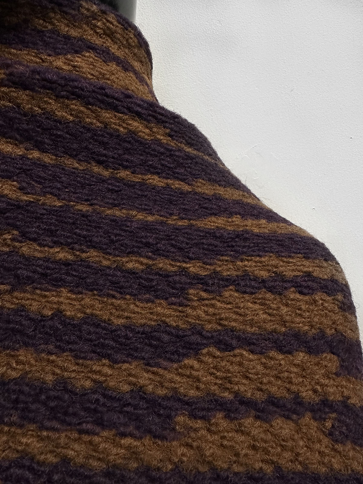Italian Graphic Chunky Sweater Knit Wine - L'Etoffe Fabrics LLC