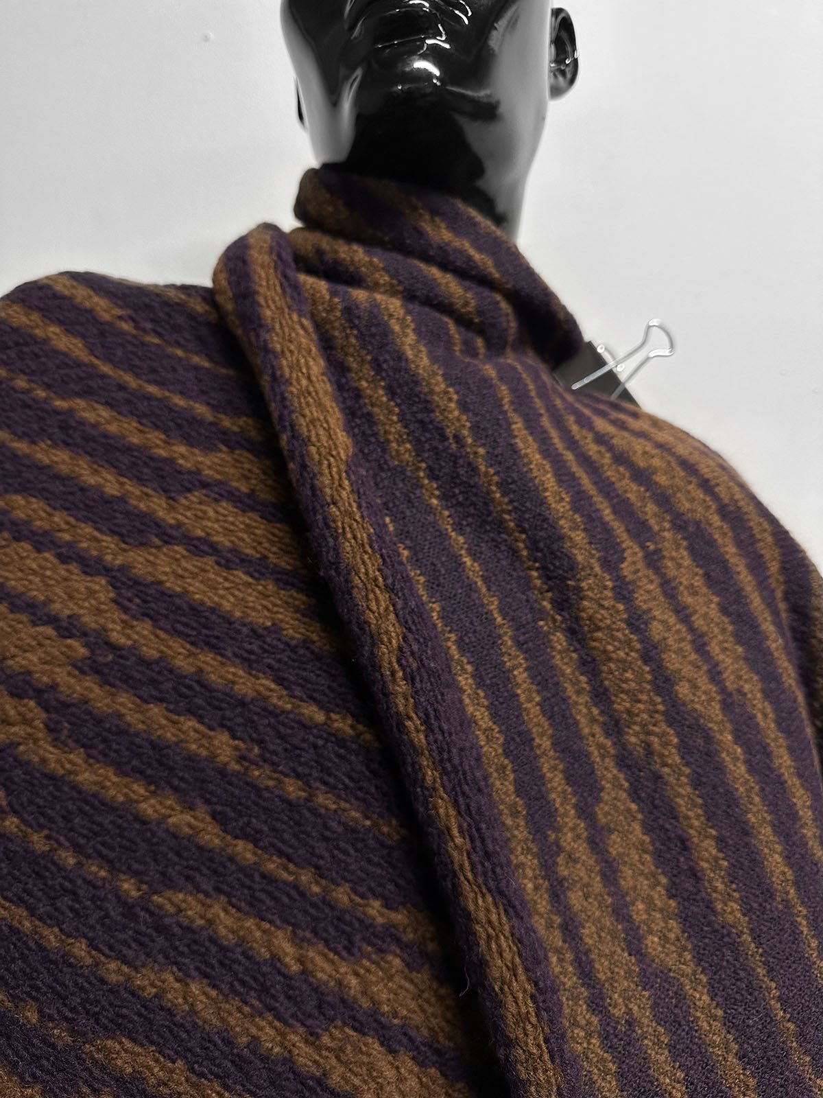 Italian Graphic Chunky Sweater Knit Wine - L'Etoffe Fabrics LLC