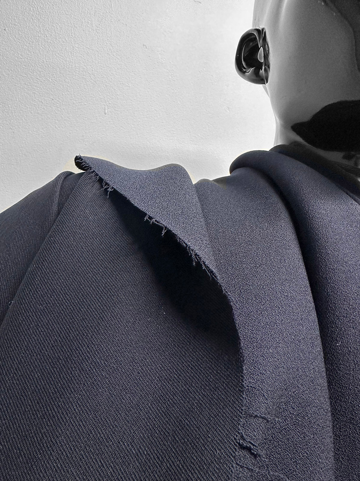 Italian Midnight Double Weave Stretch Suiting - L'Etoffe Fabrics LLC
