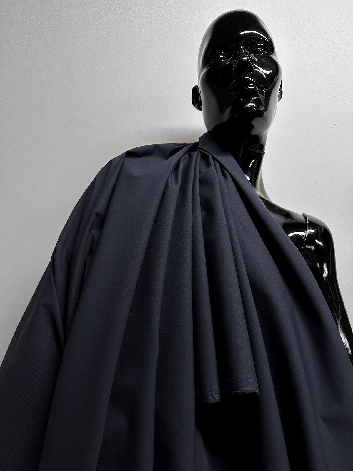 Italian Organic Cotton Shirting Midnight - L'Etoffe Fabrics LLC