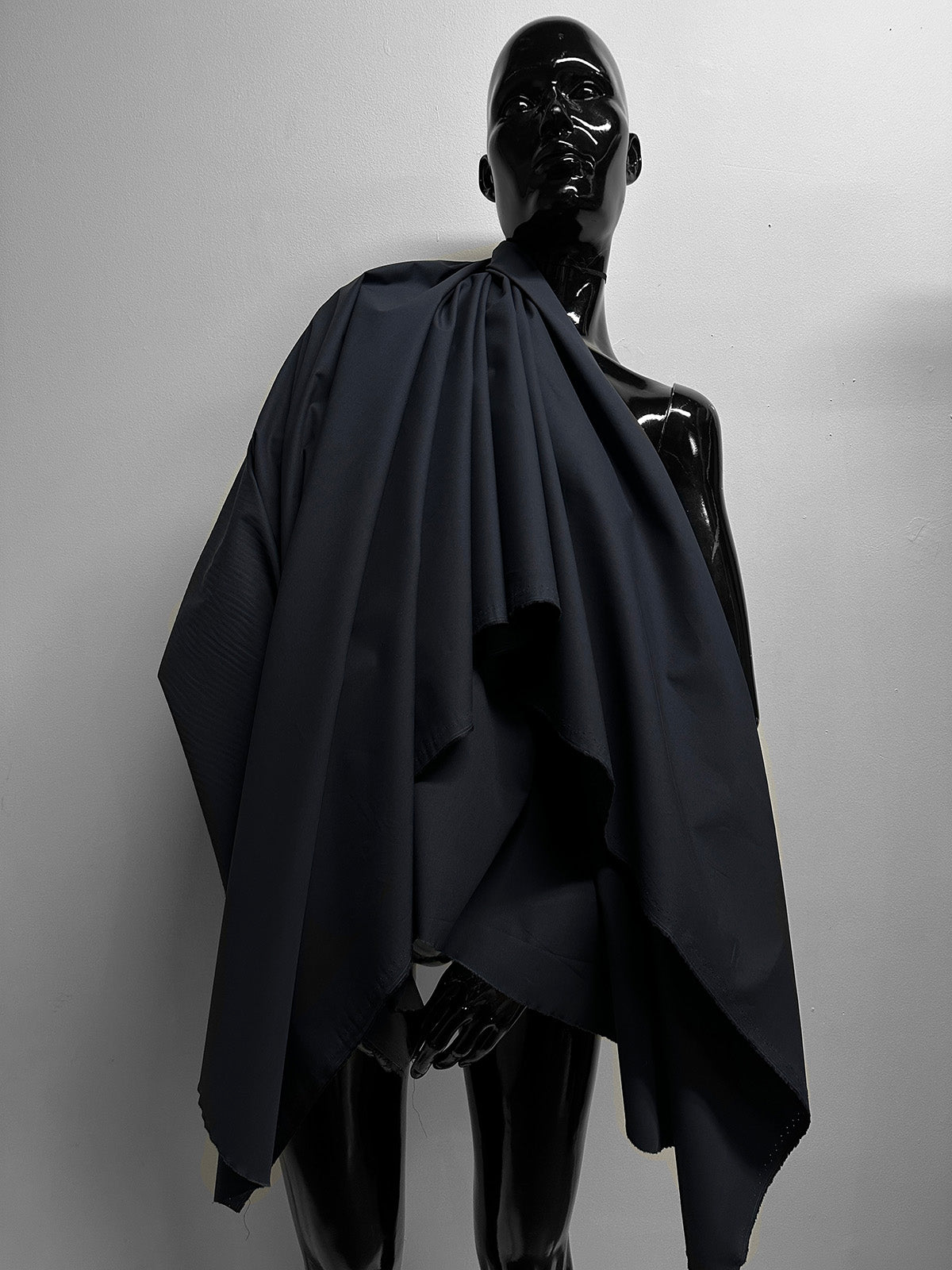 Italian Organic Cotton Shirting Midnight - L'Etoffe Fabrics LLC