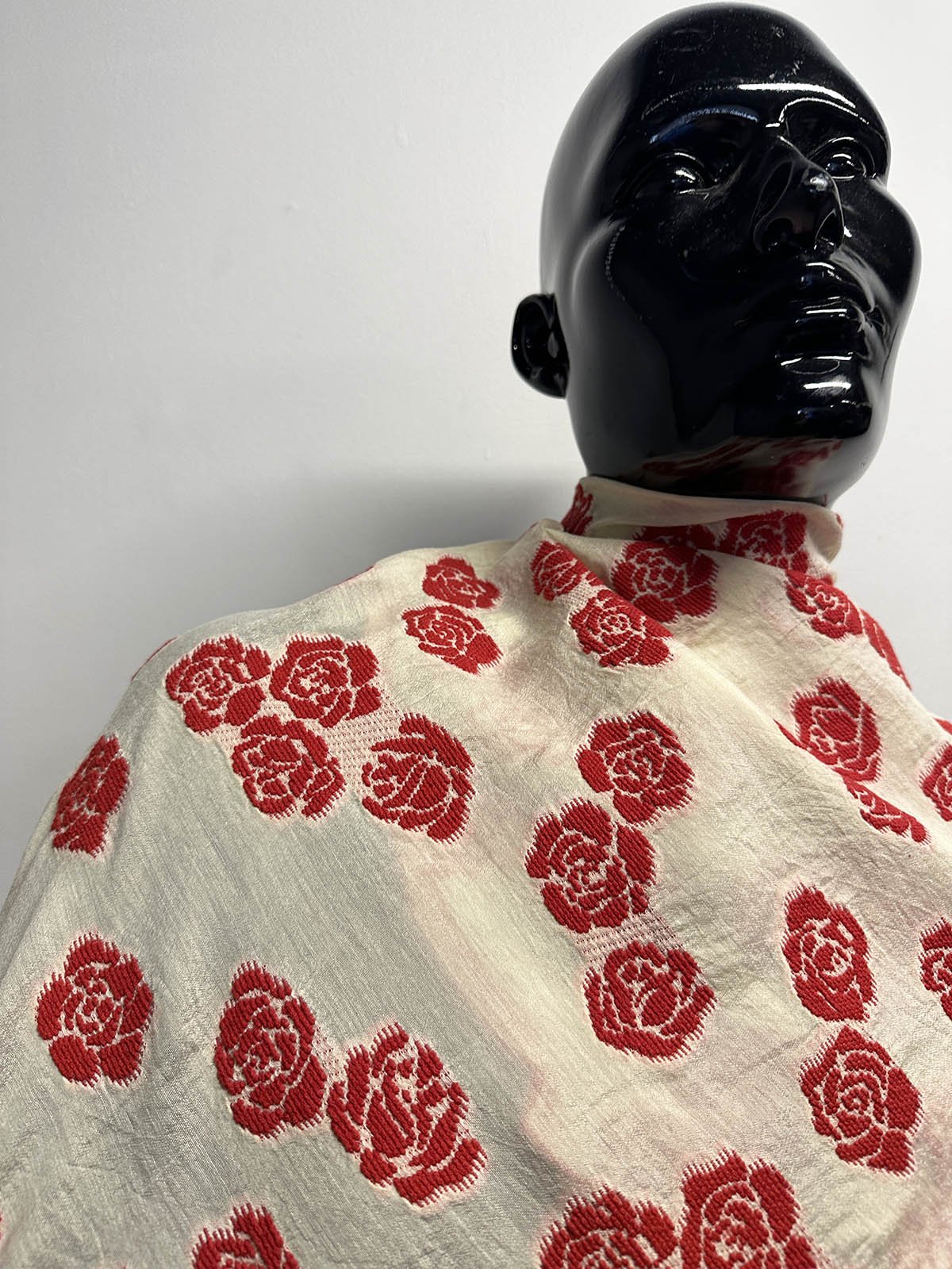 Italian Red Roses Jacquard Garden Party - L'Etoffe Fabrics LLC