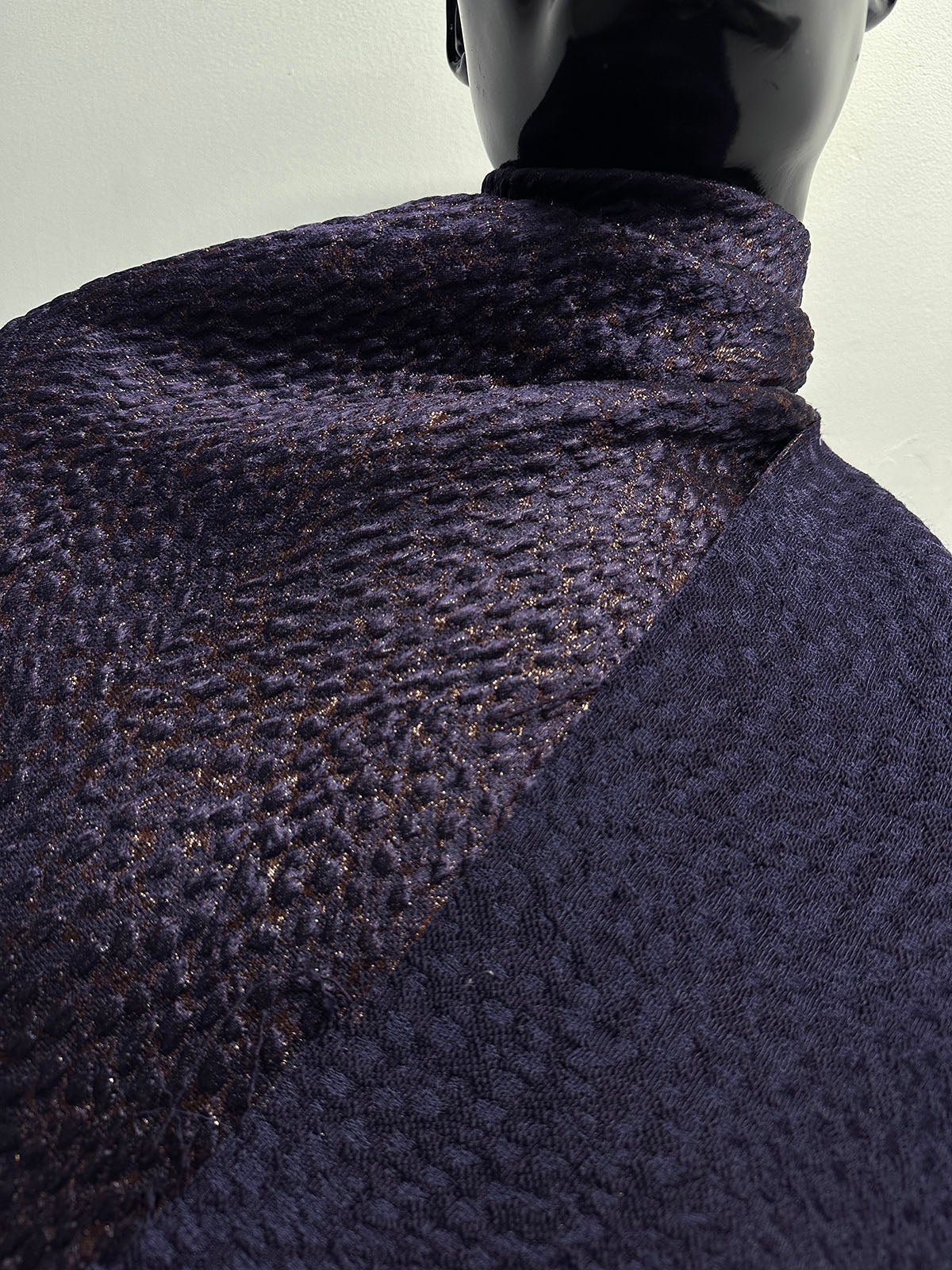 Italian Silk Wool Satin Organic Textured Jacket Weight - L'Etoffe Fabrics LLC