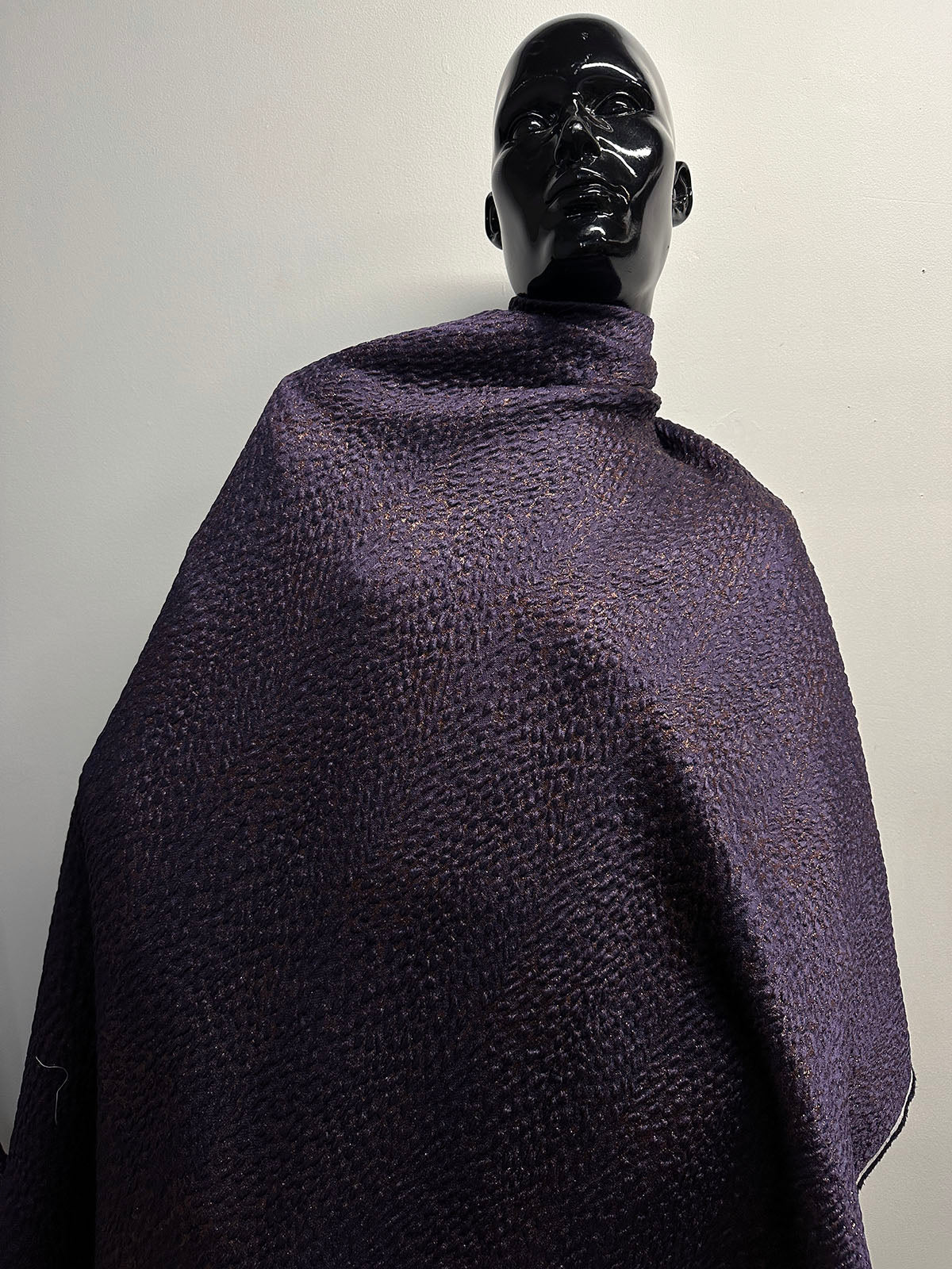 Italian Silk Wool Satin Organic Textured Jacket Weight - L'Etoffe Fabrics LLC