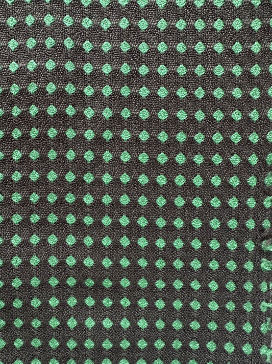 Italian Soft Diamond Dot Woolen Menthe/Warm Grey - L'Etoffe Fabrics LLC