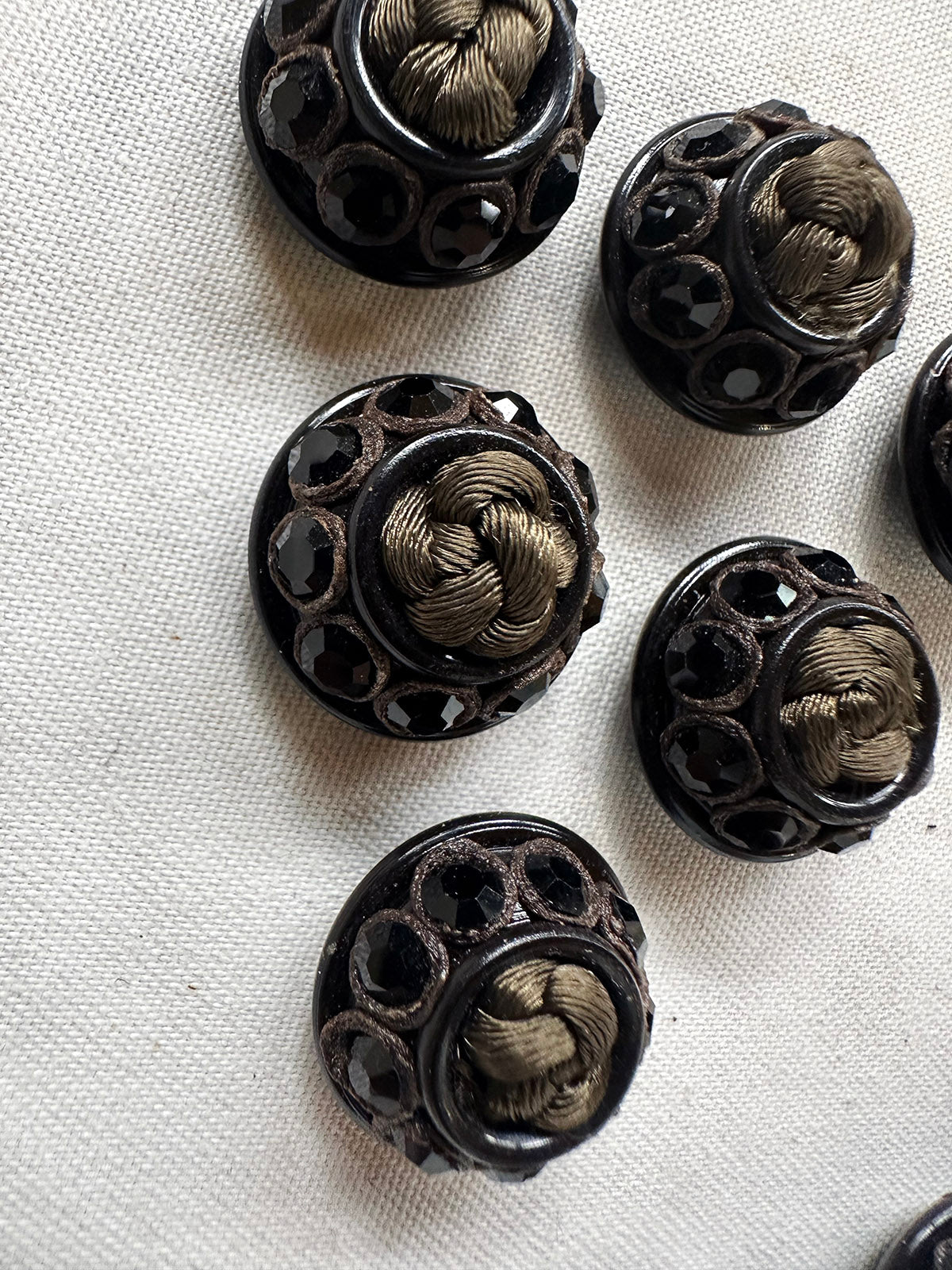 Italian Vintage Passementarie Gemmed Fancy Buttons - L'Etoffe Fabrics LLC