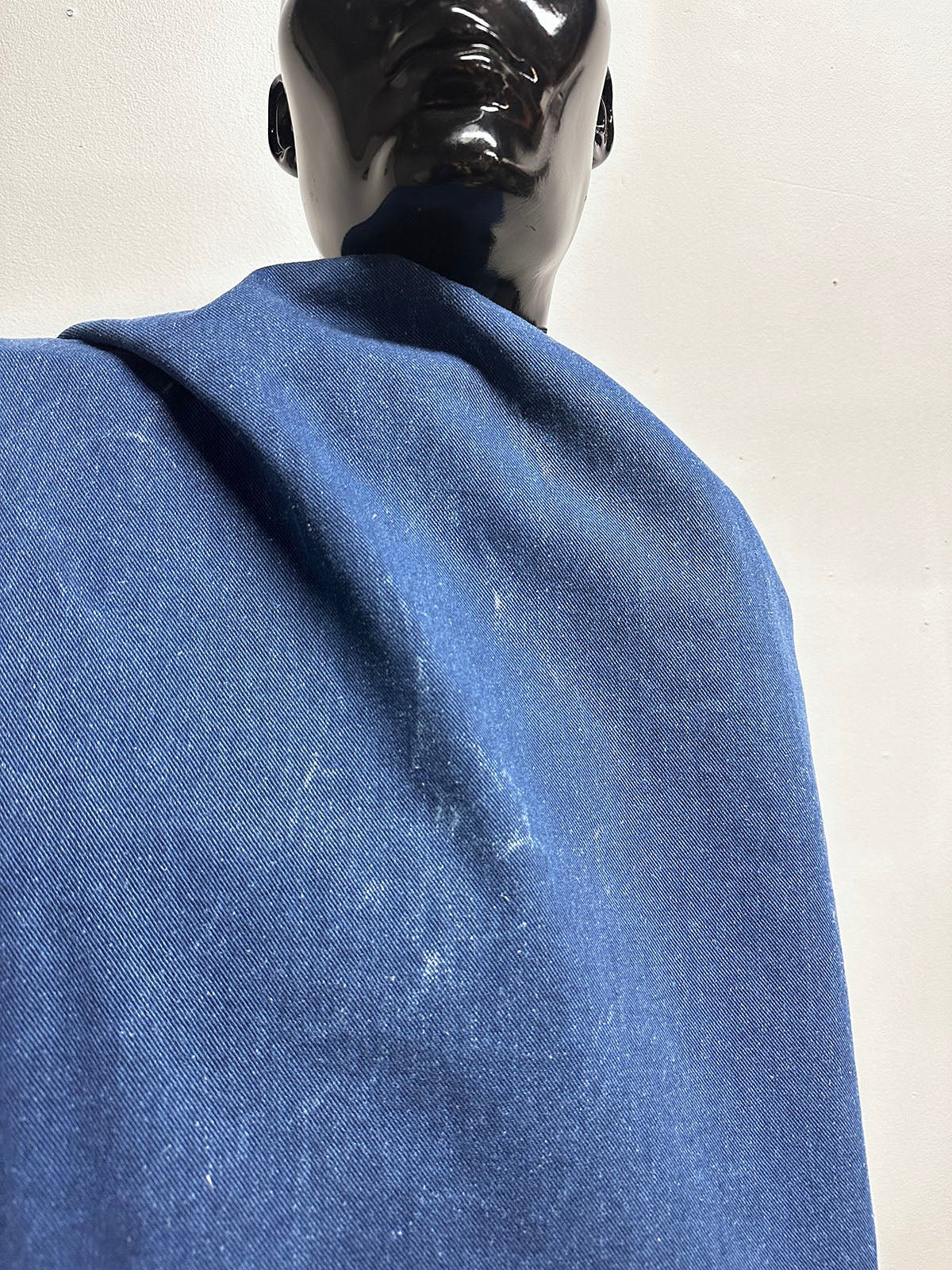 Italian Washed Soft Faded Denim Fabric - Dark - L'Etoffe Fabrics LLC