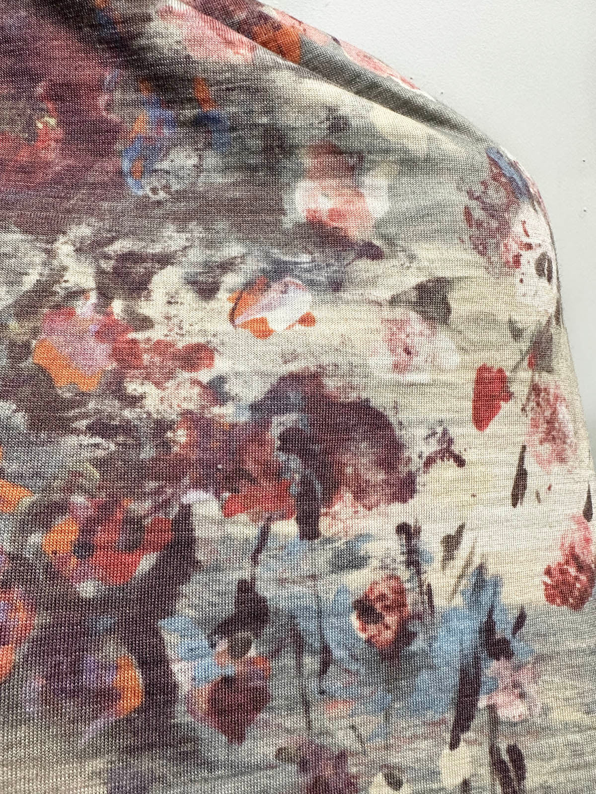 Italian Wool Jersey Floral Print Warm - L'Etoffe Fabrics LLC