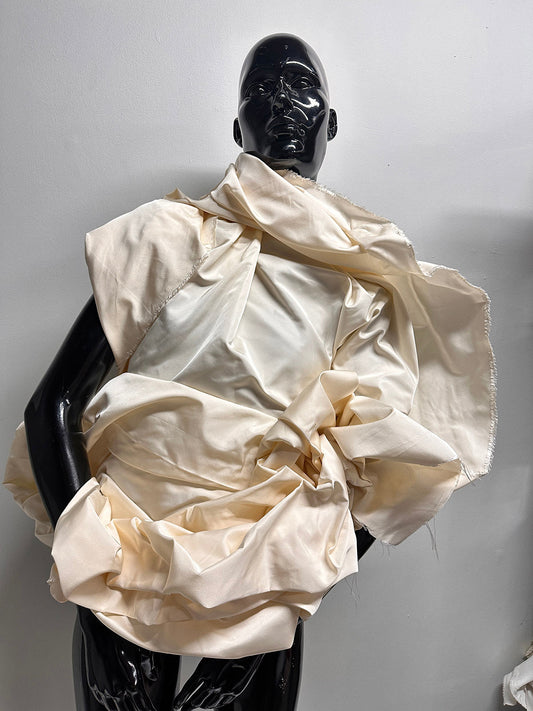 Ivory Peau de Soie Remnant Cuts - L'Etoffe Fabrics LLC