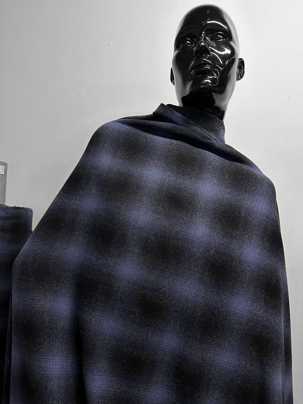 Japanese Mill Plaid Wool For Winter Robes - L'Etoffe Fabrics LLC