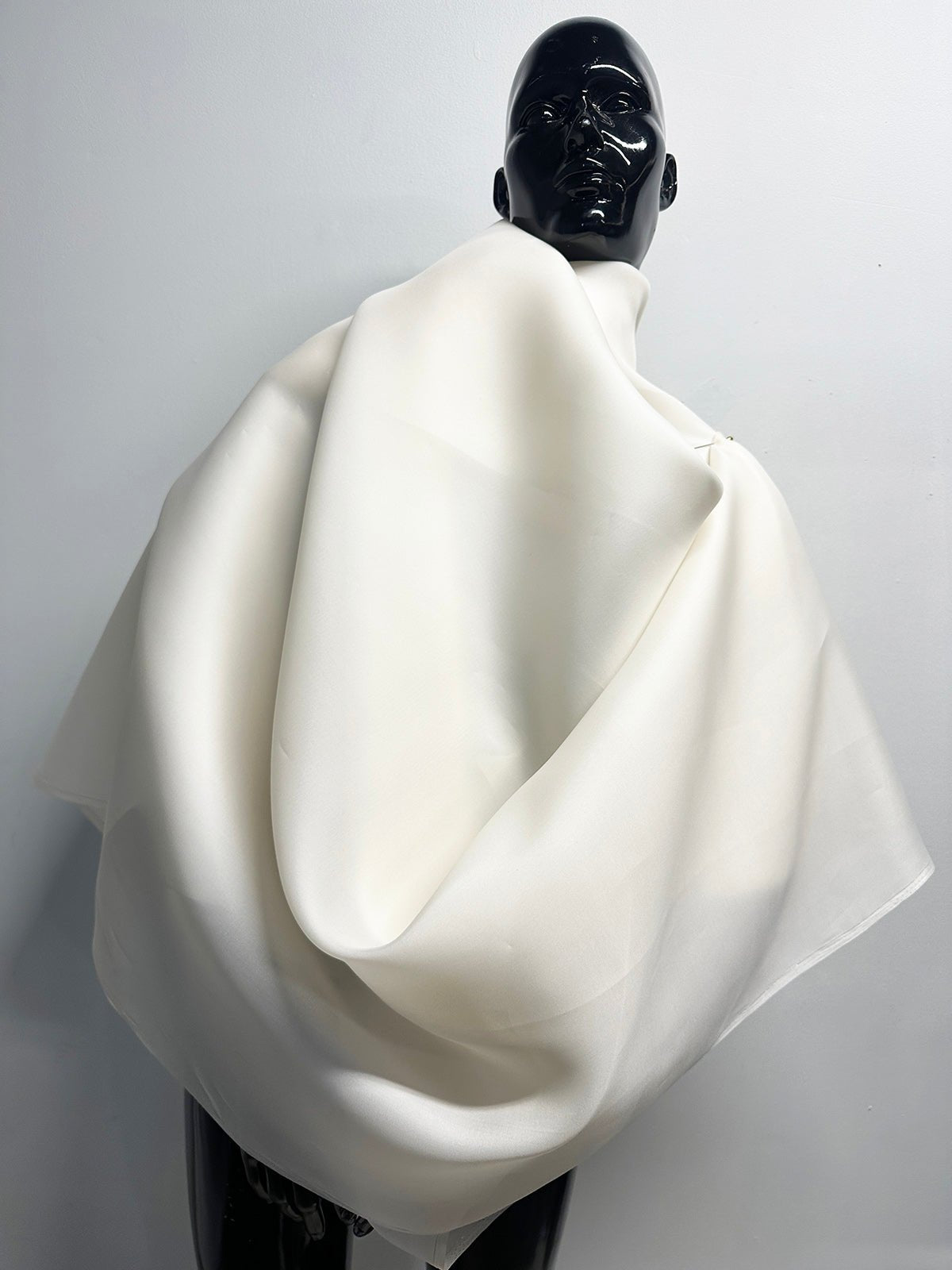 Light Ivory Heavy Satin Organza Remnants - L'Etoffe Fabrics LLC