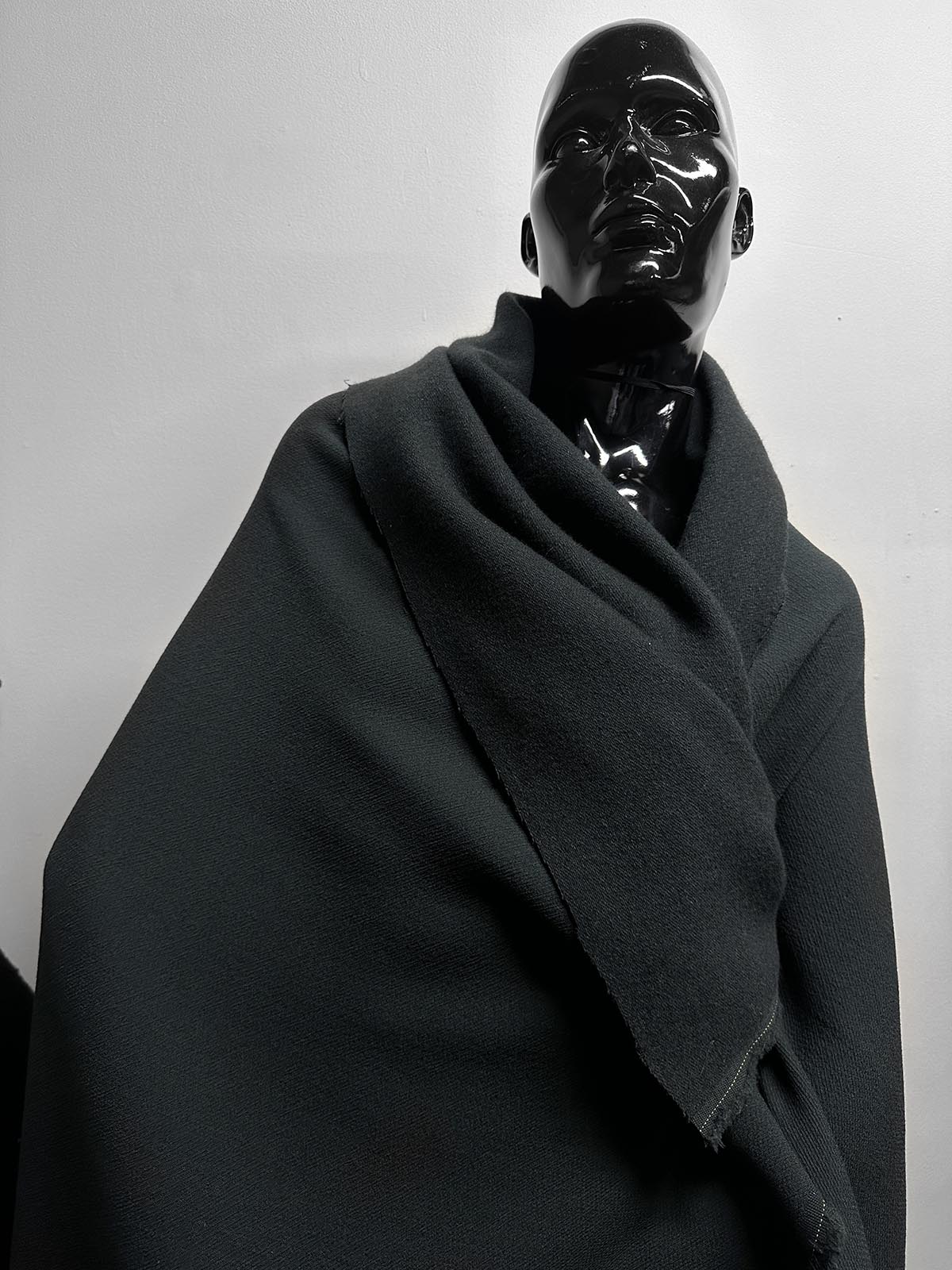 Loden Double Face Flannel Crepe Dark Teal - L'Etoffe Fabrics LLC
