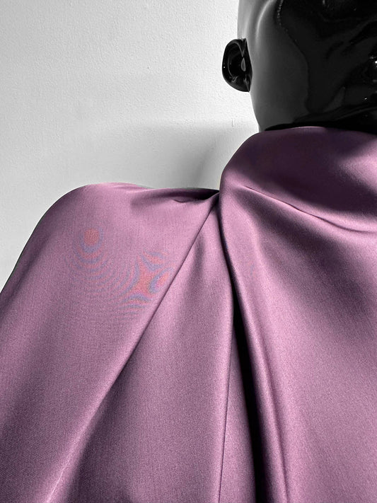Mauve Satin Rayon Challis - L'Etoffe Fabrics LLC