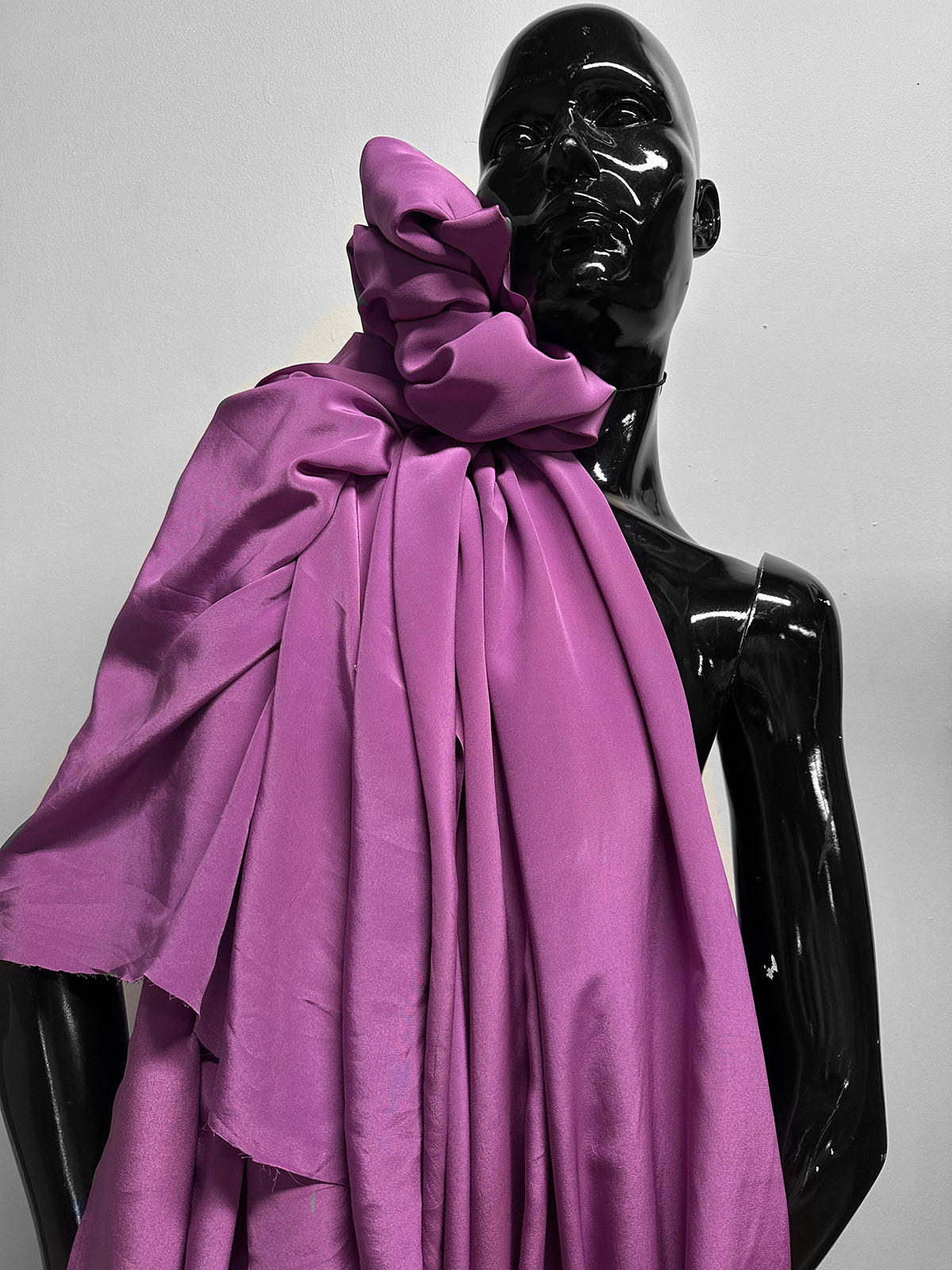 Mauve Silk Crepe De Chine By The Yard - L'Etoffe Fabrics LLC