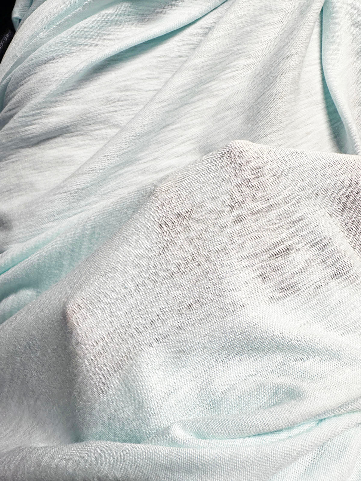 Modal Cotton Slub Tee Jersey in Water - L'Etoffe Fabrics LLC