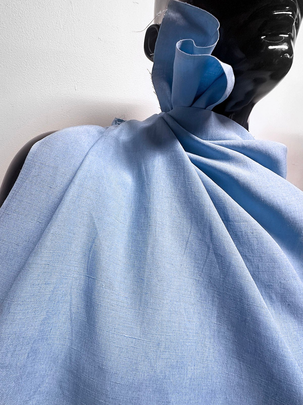 Pale Blue Sandwashed Linen Rayon - L'Etoffe Fabrics LLC